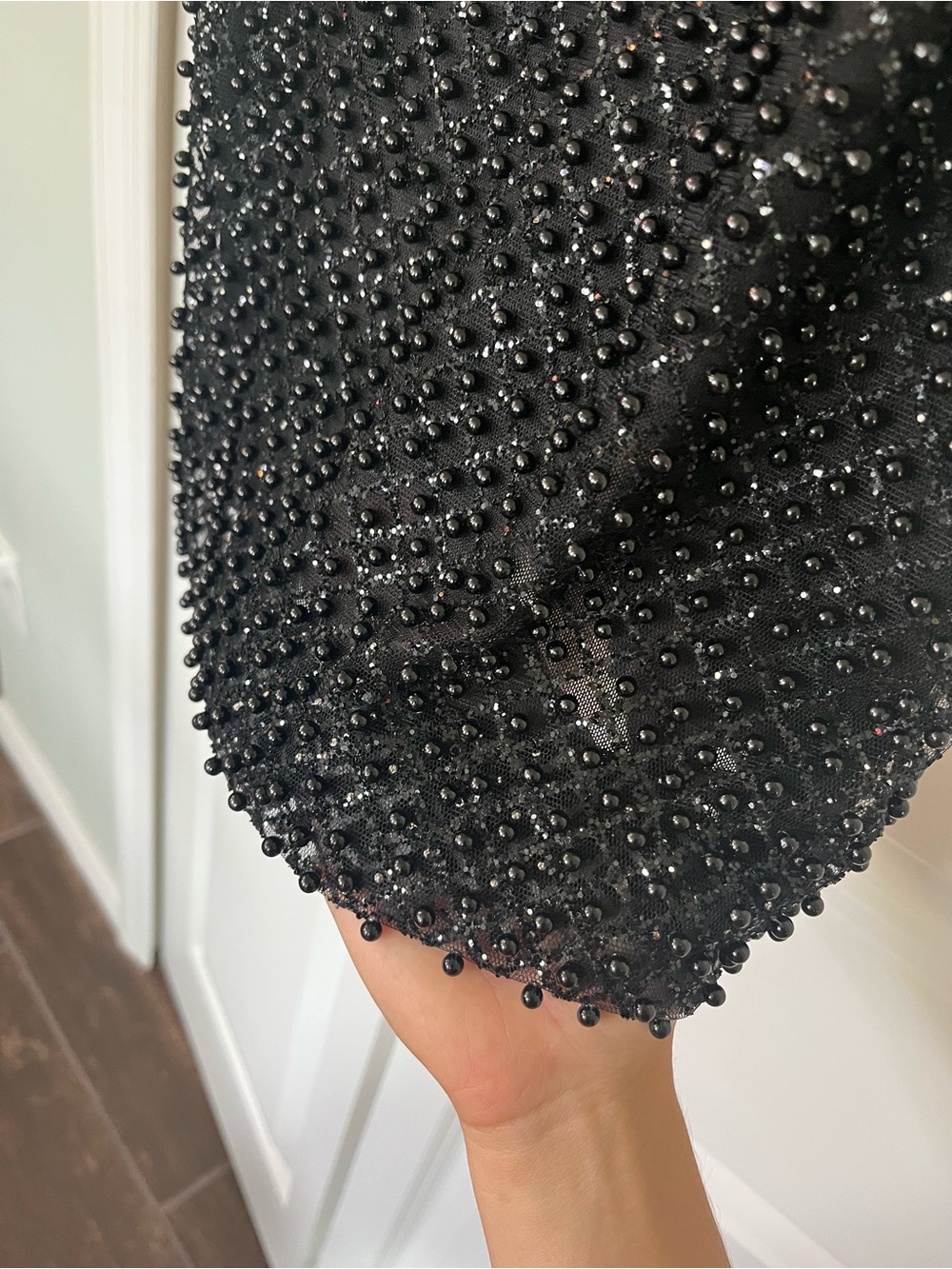 Oh Polly Black Beaded Dress- NWT - Picture 9 of 10